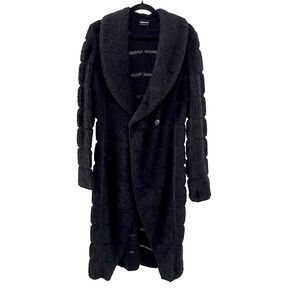 Giorgio Armani Knit Mohair Wool Blend Long Cardigan Trench Sweater Made In Italy